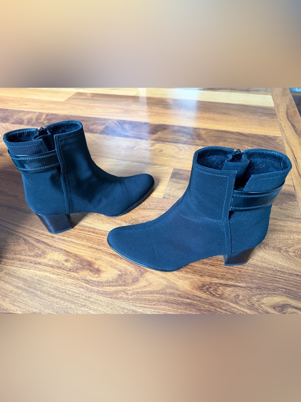 Stuart Weitzman Black Stretch Gor-Tex Waterproof Booties Size 10